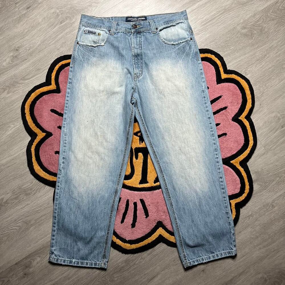 Vintage Y2K Jordan Craig Stone Wash Straight Leg Denim Jeans Size 38x32